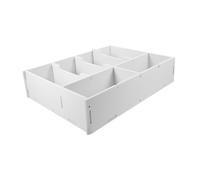 jojofuny Boîte de Rangement Monnaie Multi Compartiments Organisateur de Bureau pour Billets et Caisse Liquide pour Financière Quotidienne Cases Blanches Rangement Organisé pour