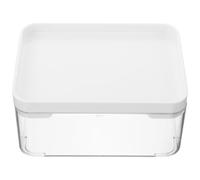 jojofuny Boîte de Rangement Petite Taille pour Perles de Lessive, Contenant Transparent avec Couvercle Blanc Empilable, Distributeur de Lessive en Poudre Multifonctionnel, Adapté aux