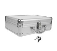 jojofuny Boîte de Rangement Rigide Aluminium avec Serrure à Clé Mallette de Transport Multifonction avec Mousse Couches Étui Portable pour Outils Caméras et Équipements Électroniques