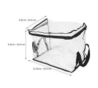 jojofuny Boîte de Rangement Transparente Moyenne Taille 32X24X25 CM en PVC pour Livres Paquet à Livres Polyvalent Grosse Capacité pour Classe et Maison Organisation et Rangement