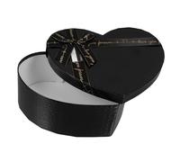 jojofuny Boîte Forme Cœur Noire Coffret Mariage Saint Valentin Décoratif pour Bijoux et Fleurs