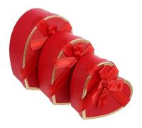 jojofuny Boîte Présent Cœur en Carton Rouge Élégante et Multifonctionnelle, pour Emballage de Présents Saint-valentin ou Anniversaire, Pratique à Transporter