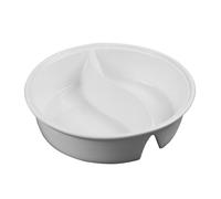 jojofuny Bol à Nouilles à Double Compartiment en Céramique Alimentaire 7 Pouces, Bol de Ramen Japonerie Compartimenté pour Soupe, Salade et Plats Chauds, Usage Domestique et Repas