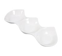 jojofuny Bol en Céramique Blanc Multifonction Fond Stable, pour Restaurant ou Hôtel, Bols à Trempette Créatifs et Assiettes Pratiques pour Plats D'accompagnement