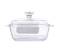 jojofuny Bol en Verre Trempé Carré 0,8 L avec Couvercle Blanc, Vaisselle Ménagère Résistante la Chaleur, Bol de Conservation Alimentaire pour Micro-ondes et Four, Facile à Nettoyer, Usage