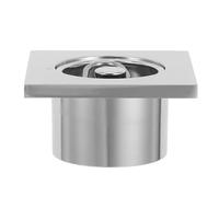 jojofuny Bonde de douche - Grille de douche en acier inoxydable avec bride de fixation pour carrelage de sol extra-plat, filtre à cheveux pour siphons de plats de salle de bain, couleur argent