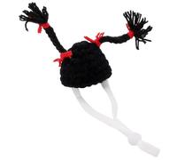 jojofuny Bonnet Miniature Tricoté à la Main pour Petits Animaux Accessoire Photo Ajustable en Laine Douce Chapeau Décoratif pour Hamster Hérisson et Chinchilla Fournitures Ludiques