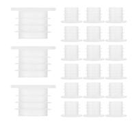 jojofuny Bouchons de Bouteille en Plastique PE Blanc Lot de 100 Bouchons Étanches 3 Anneaux Couvercles de Remplacement Réutilisables pour Bouteilles de Sel Bière et Vin Accessoires