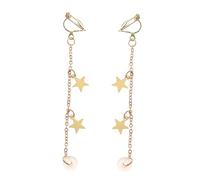 jojofuny Boucles D'oreilles Pendantes Élégantes Pour Femmes Sangle En Acier Titane, Protection Anti-perte Pour Écouteurs Sans Fil, Accessoire Sport Et Sorties, Couleur Brillante