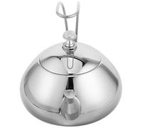 jojofuny Bouilloire en Acier Inoxydable 1,5 L avec Filtre Fin et Poignée Ergonomique, Compatible Plaques à Induction - Théière Rétro pour Thé en Vrac et Usage Maison, Design Argenté