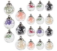 jojofuny Boules Décoratives à Fleurs Séchées Multifonctionnelles 20 Pcs Multicolores pour DIY Bijoux Perles Artisanat Fabrication Adulte Décoration Maison Fête Usage Couleur Aléatoire