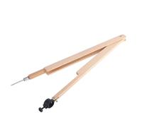 jojofuny Boussole à Fléau en Bois Beige, Outil de Dessin Léger et Solide pour Tableau Noir, pour L'école Démonstrations en Mathématiques