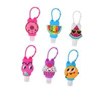 jojofuny Bouteilles de Voyage en Silicone Forme Cartoon Adorable Lot de 6 30ml Crochet Étanche et Portable Couleur Aléatoire pour Shampooing et Savonnette Liquide pour Garçon et Filles