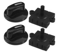 jojofuny Bouton de Commande de Vitesse Rotatif 4 Positions 3 Vitesses, Lot de 2, Sélecteur avec Molette, Remplacement pour Chauffage et Hotte, ABS Noir