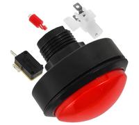 jojofuny Bouton Poussoir Lumineux Bouton de Machine de Jeu Support Micro-interrupteur Convexe Surface Design en Plastique Fer 2.76x2.76x2.56in pour Distributeurs Automatiques