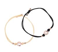 jojofuny Bracelet Connecté Couple Vibration à Distance, Cordon Ajustable et Capteur Tactile, Accessoire Sentimental pour Relation Longue Distance