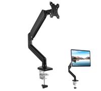 jojofuny Bras de Moniteur à Ressort à Gaz pour Écran 13-32 Pouces Noir | Alliage D'aluminium, Charge 2-9kg, Pince Incluse, Épaisseur de Bureau Inférieure à 65mm