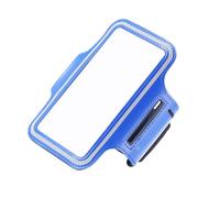 jojofuny Brassard de Sport Bleu en Néoprène pour Téléphone Portable Compatible Écran Tactile Sangle Réglable, Pochette de Rangement pour Course en Plein Air