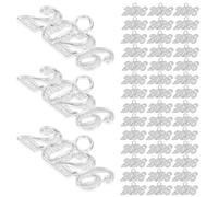 jojofuny Breloques Pompons Chapeaux de Remise de Diplôme 2026 Pendentifs Argentés Petits 50 Pièces pour Bijoux DIY Décorations Fête Porte-Clés et Créations Artisanales