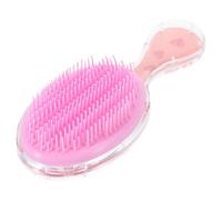 jojofuny Brosse à cheveux transparente pour enfants, forme ovale, démêlante et massante, adaptée aux cheveux bouclés et épais, portable pour la maison et les voyages, 1 pièce
