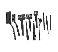 jojofuny Brosse de Nettoyage pour Clavier et Électronique 11 Pièces Antistatique, Ensemble Multifonction pour Ordinateur Portable et Bureau, Accessoires Pratiques, Couleur Noire