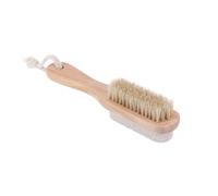 jojofuny Brosse Pédicure Double Face en Pierre et Poils de Sanglier pour Exfolier Peaux Mortes et Callosités, Outil Professionnel pour Soin des Pieds
