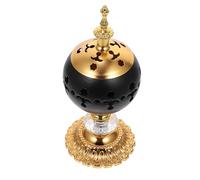 jojofuny Brûleur D’Parfum en Fer Forgé Or Vintage Décoratif et Compact pour Aromathérapie Porte-Parfum de Table Stable pour Maison Bureau Yoga et Contemplation