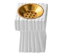 jojofuny Brûleur de Parfum Blanc en Céramique Accessoire D'aromathérapie Porte-Parfum Carré Élégant et Fonctionnel pour Intérieur Décoration de Bureau et Café