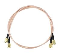 jojofuny Câble Adaptateur Sma Mâle à Mâle en Cuivre Ultra Faible Perte Flexible pour Antenne 2 Pièces Rallonge Coaxiale pour Appareil Sma