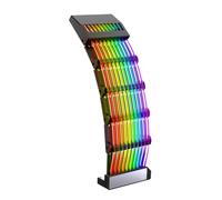 jojofuny Câble Alimentation RGB Argb Sync Rallonge ATX Broches Câble Extension Gainé pour Carte Mère