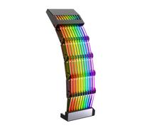 jojofuny Câble d'alimentation Argb 24 Broches pour Pc, Extension LED Synchrone 5v, Compatible Boîtier ATX Matx, Éclairage Rvb Personnalisable, Câble Informatique Lumineux Multicolore
