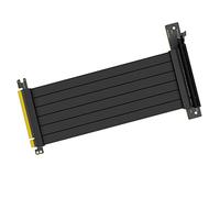 jojofuny Câble D'extension Pci-e 3.0 16x en Cuivre Noir, Résistance à l'usure, Prévention du Gel Écran Noir, Angle Droit 90 Degrés, Compatible pour Extension Carte Graphique
