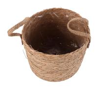 jojofuny Cache-Pot Tressé Rond Panier à Fleurs Rotin Pot de Fleurs Décoratif Jardinière Intérieure Rangement pour Plantes Posé au Sol