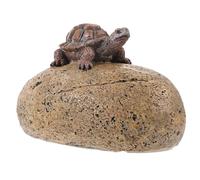 jojofuny Cachette Clé Jardin Résine Tortue Pierre avec Compartiment Secret Boîte Rangement Extérieur Cache-clés Sécurisé pour Clé de Rechange Décoration Extérieur Créative