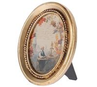 jojofuny Cadre Photo Ovale Vintage en Résine Porte-Photo Décoratif pour Maison Style Européen Rétro Petite Taille pour Salon Chambre ou Bureau Accessoire Mural Original