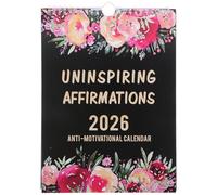 jojofuny Calendrier de motivation 2026, calendrier à rabat permanent avec citations inspirantes et affirmations positives, accessoires de bureau, style B