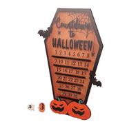 jojofuny Calendrier Décoratif Halloween avec Compte Jours Ornement Sculpté pour Bibliothèque et Mur Décoration Dintérieur et Extérieur Festive