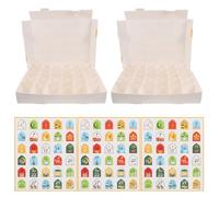 jojofuny Calendrier Ramadan 30 Jours 5 Pièces Boîtes à Présents Rechargeables en Papier Mini pour Bonbons Décoration Festive Eid Moubarak Fête DIY