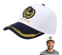 jojofuny Captain Hat Baseball Cap : Sailor Ship Cap Boat Navy Hat Nautical Marine Sea Cap Bateau Baseball Chapeau pour Homme Femme Capitaine Accessoire de Costume, Couleurs Assorties., Taille Unique