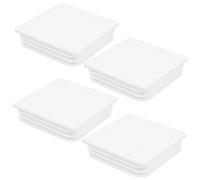 jojofuny Capuchons De Poteaux De Clôture Carrés En Abs Robustes 100x100 Mm Blanc Protection Étanche Remplacement Solide Adapté Pour Poteaux Carrés Extérieurs Lot De 4 Pièces
