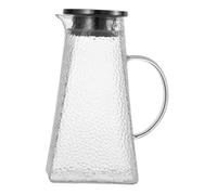 jojofuny Carafe à Eau en Verre 12L avec Couvercle Hermétique Pichet Ménager Carré à Texture Martelée Bouilloire Légère pour Eau Froide la Cuisine et Boisson Maison
