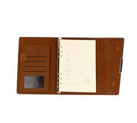 jojofuny Carnet de Notes Affaires en Pu Noir, Bloc-notes Agenda Créatif, Facile à Ranger, Protège Entièrement les Feuilles, pour Bureau et Hôtel