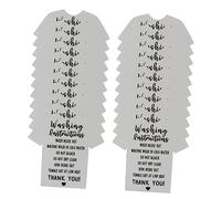 jojofuny Carte D’Instructions de Lavage pour Vêtements 9x9cm, 100 Pièces | Papier, Dos Vierge à Imprimer, Forme T-shirt, pour Petite Entreprise et Boutique