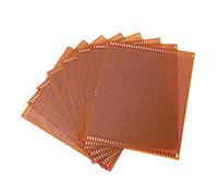 jojofuny Carte De Circuit Imprimé PCB 15x18 Cm Simple Face 8 Pièces, Plaque D'essai pour Projet Électronique, Bricolage, Prototypage, Usage Polyvalent, Couleur Marron