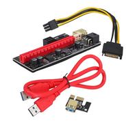 jojofuny Carte Graphique Pcie D’Extension Externe pour Ordinateur Portable, Accessoire Informatique Polyvalent, Connecteur 1x vers 16x, Compatible Mining Et Gaming, Haute Performance, Noir