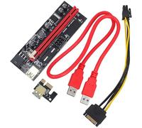 jojofuny Carte Graphique Pcie Ver009s Noir 1x vers 16x Câble D'extension Externe Gpu pour Ordinateur Portable, Adaptateur Carte Graphique D'extension Rapide Compatible Mining et Gaming,