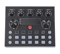 jojofuny Carte Son Externe Éclairage Coloré pour DJ, Mixeur de Son Professionnel Réglage Électronique et Réverbération pour Ordinateur et Tablette