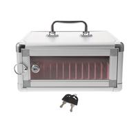 jojofuny Casier de Rangement pour Téléphones Portables en Alliage d'Aluminium 12 Emplacements 266 X 20 X 17 CM pour Écoles Bureaux et Restaurants - Coffret Sécurisé pour Organisation des