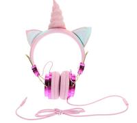 jojofuny Casque Audio pour Garçon et Filles avec Microphone, Design Licorne, Arceau Réglable en Abs, Compatible Ordinateur, Maison Voyages