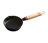 jojofuny Casserole en Fonte 16 CM avec Manche en Bois Poêle Pratique pour Chauffer Beurre et Œufs Casserole à Beurre Compacte Cuisine et Camping